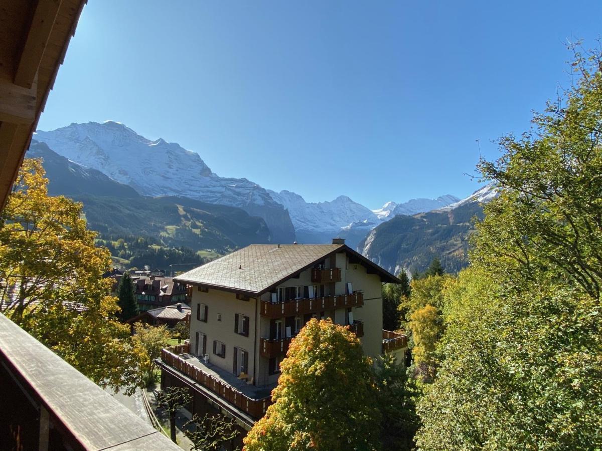 Chalet Bergfrieden Penthouse Wengen Exterior photo