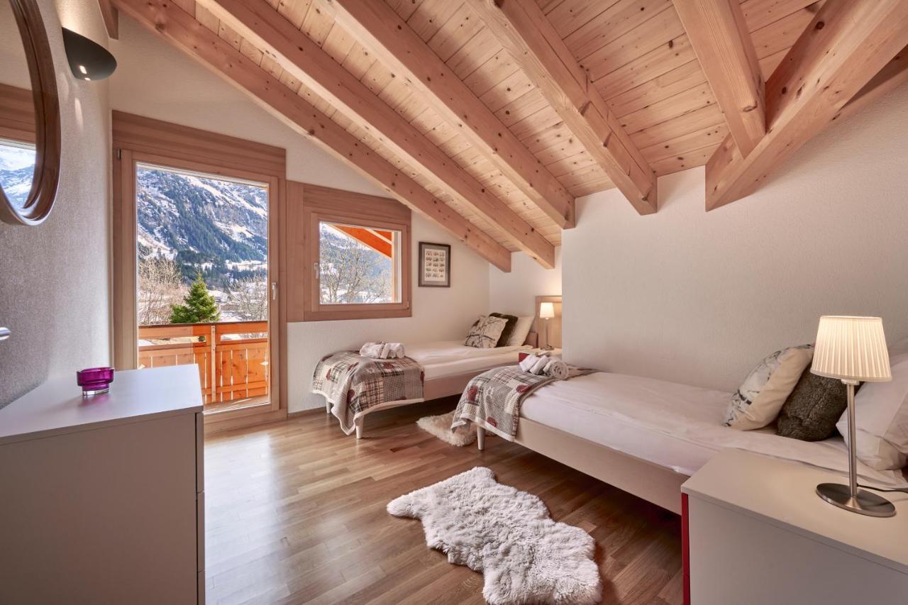 Chalet Bergfrieden Penthouse Wengen Exterior photo